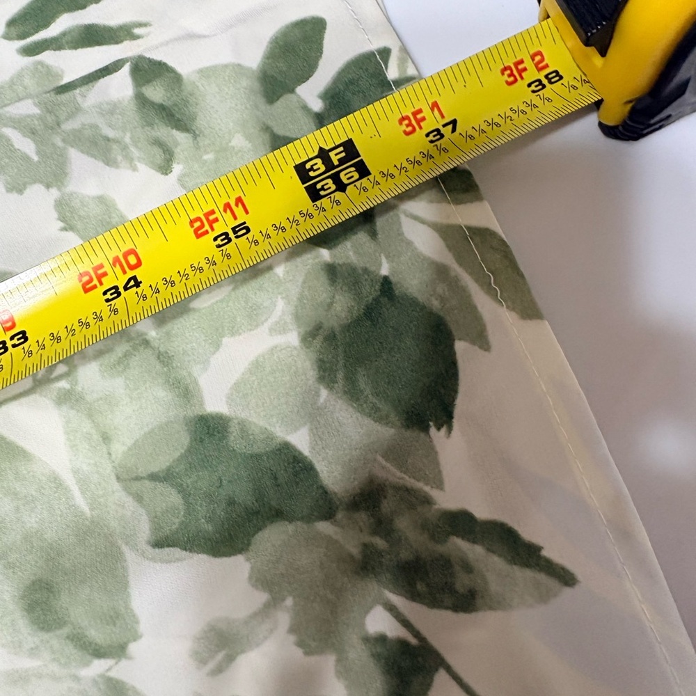 White and green floral print short-sleeve tiered midi dress with a tie belt - Picture 10 of 10